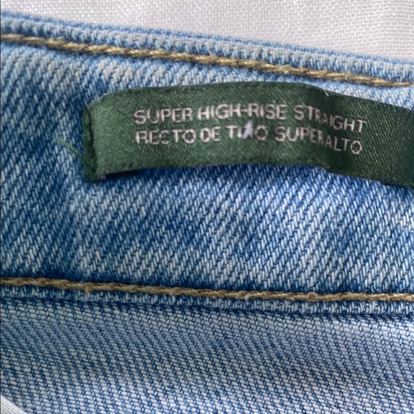 Super High-Rise Straight Wild Fable Size 0 Distressed Jeans - Picture 3 of 7